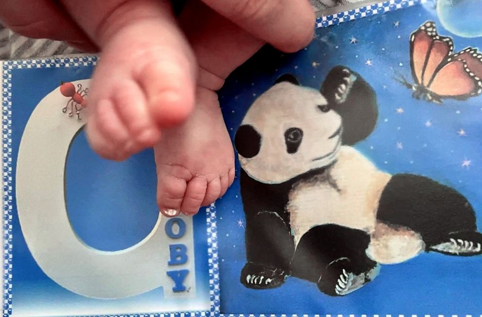 PHOTO: Gaby and Patrick Hagler have tried several methods to ensure their quadruplets don't get mixed up, including painting each baby's toenail a different color.