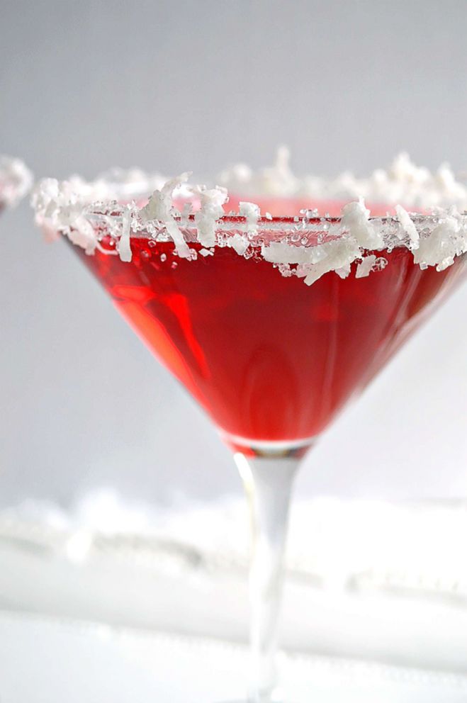 PHOTO: The Santa Claus-Mopolitan cocktail resembles Santa Claus' bright, red hat. 