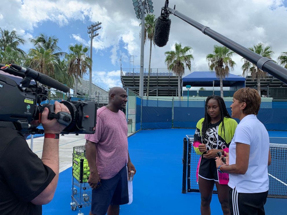 PHOTO: ABC News' Robin Roberts interviews teen tennis star Coco Gauff.