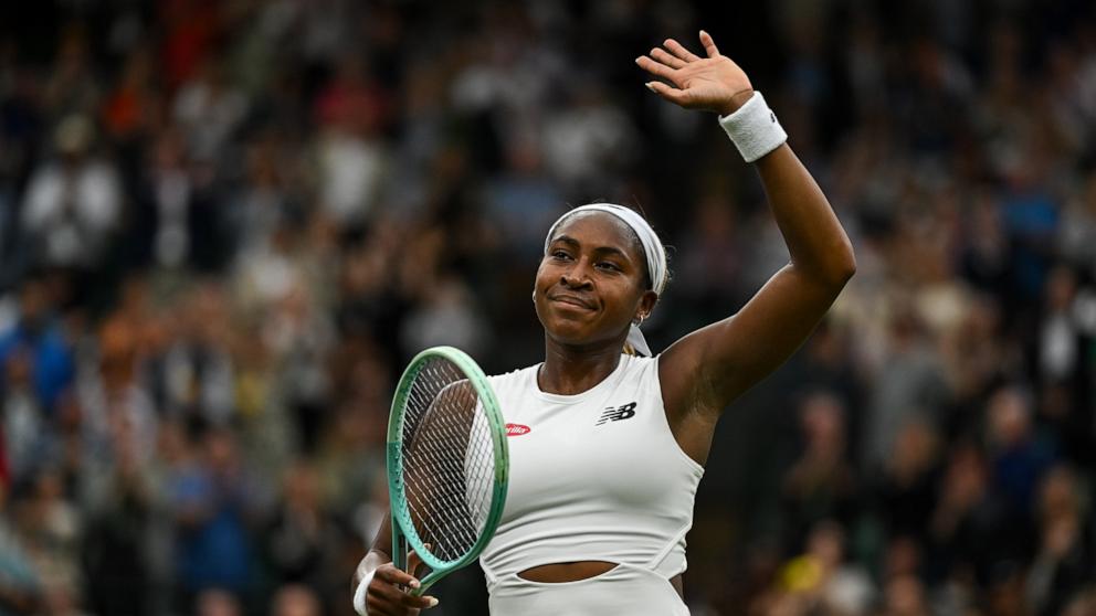 PHOTO: Coco Gauff in the Ladies's third round match during day five of The Championships Wimbledon 2024 at All England Lawn Tennis and Croquet Club, July 5, 2024, in London.