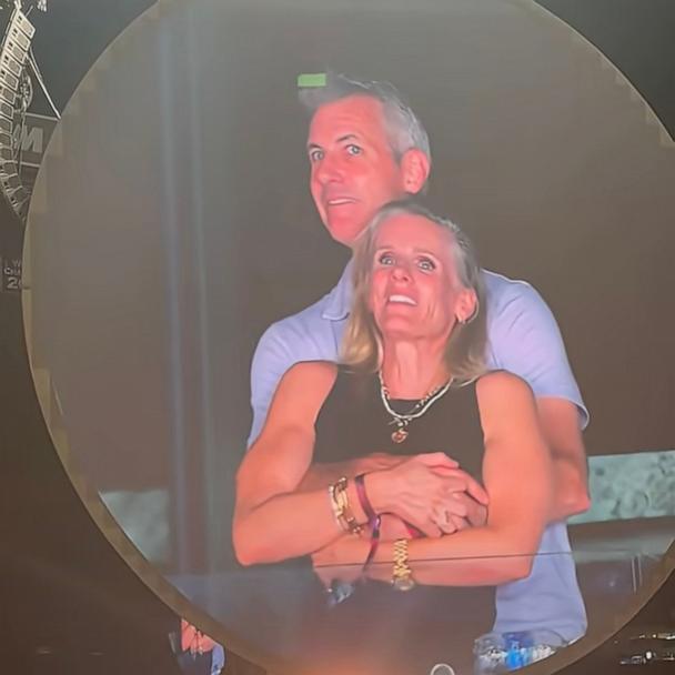 A "kiss cam" moment at a Coldplay concert in Boston showing a man and woman together has gone viral.