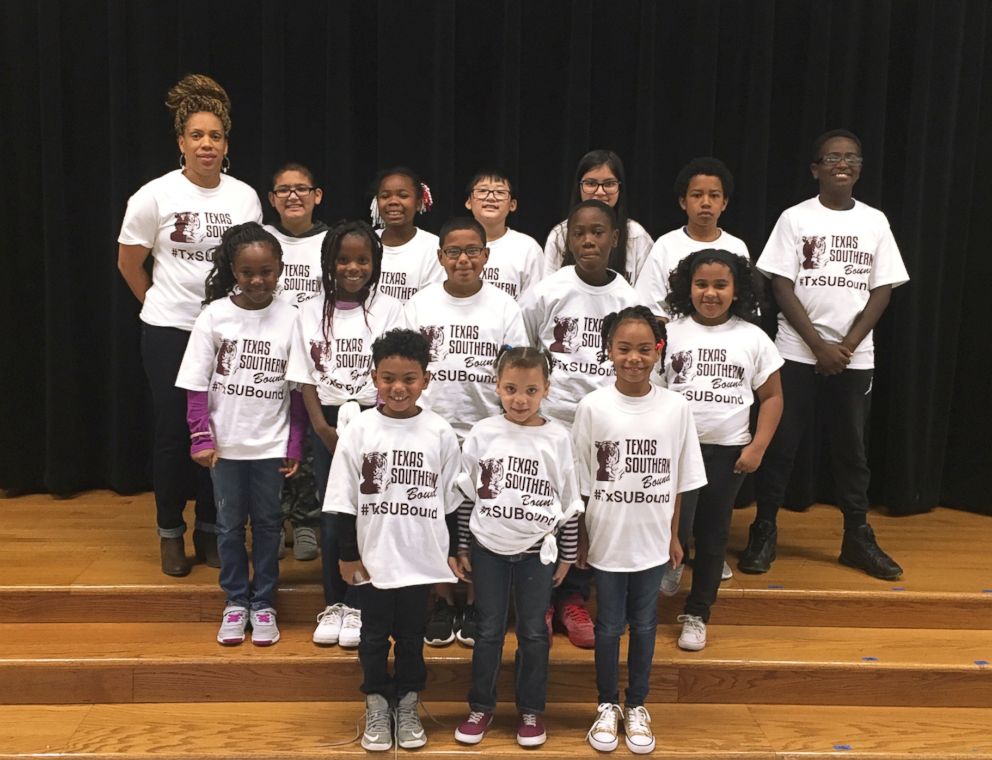 PHOTO: Thanks to 30 U.S. colleges and universities, 425 kids have a shirt to wear on Copperfield Elementary School's weekly "college t-shirt day."