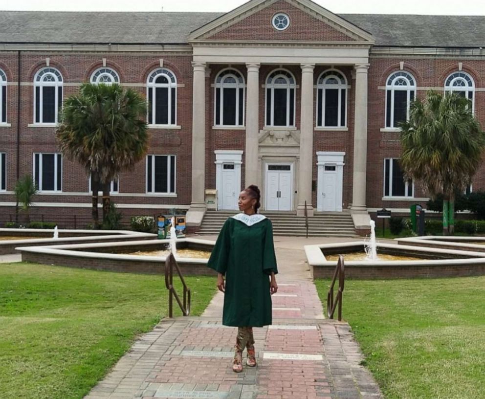 PHOTO: Madelyn McClarey received her degree from Florida A&M University after her twin sons convinced her to attend.