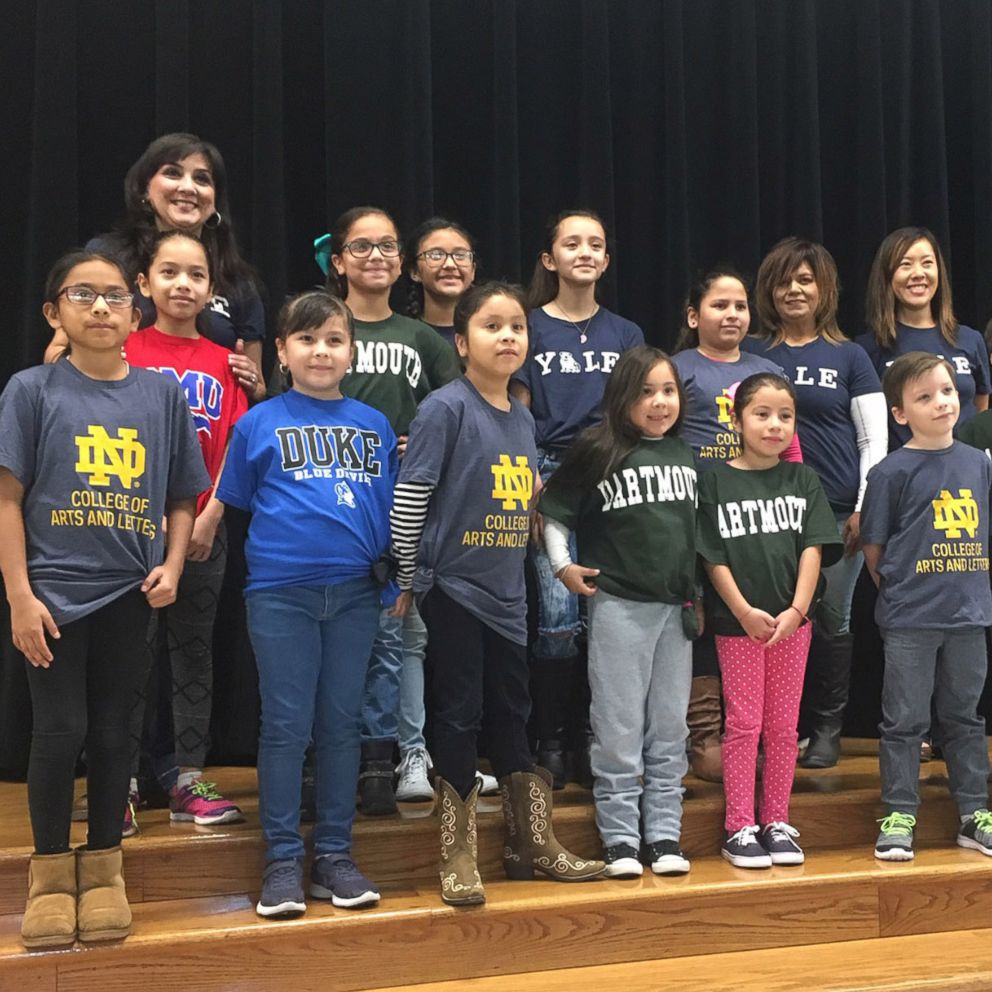 VIDEO: Teacher gives students college tees to inspire big dreams