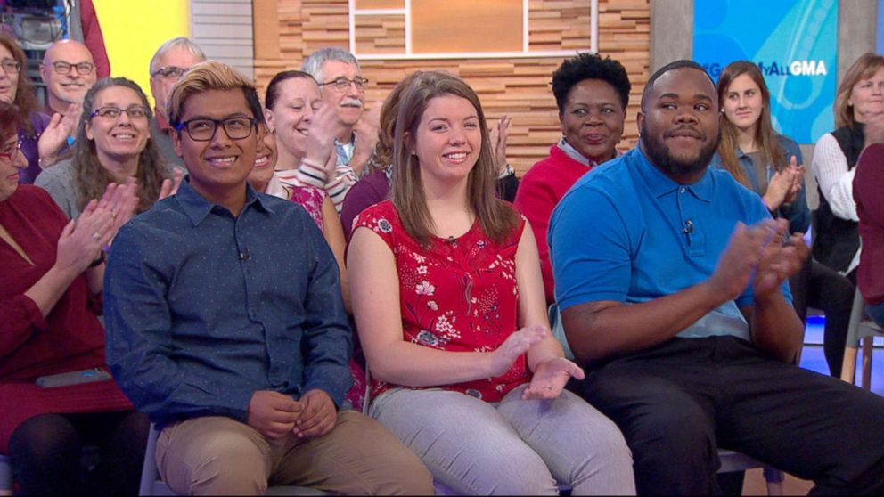 PHOTO: Edson Leyva, Autumn Loss and Matthew Blue were each given a $40,000 scholarship from the College Board in order to help them pursue their dreams of a college education.