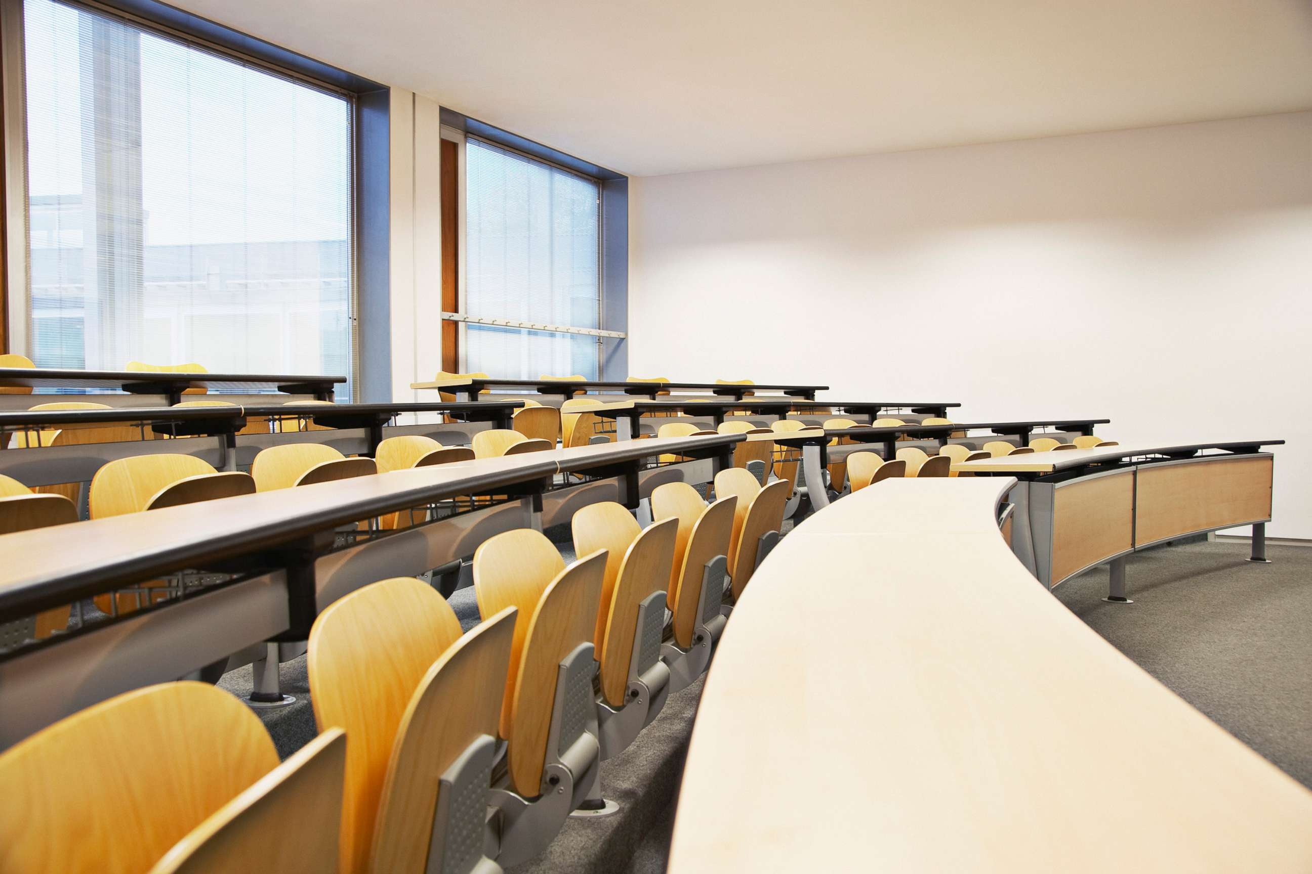 PHOTO: A stock photo of a college classroom is seen here.