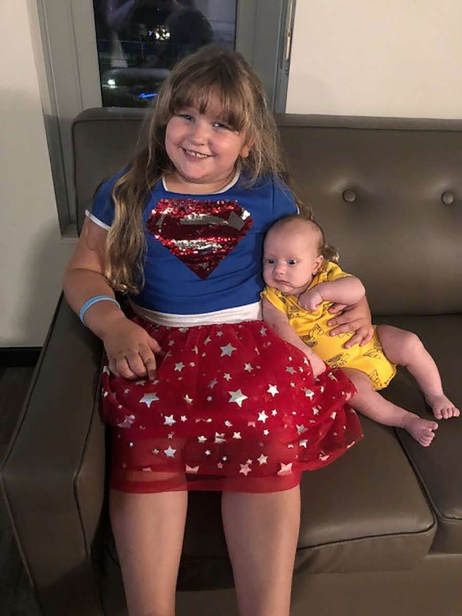 PHOTO: Khloe Land holds her younger brother Colton in this Sept. 12, 2019, photo