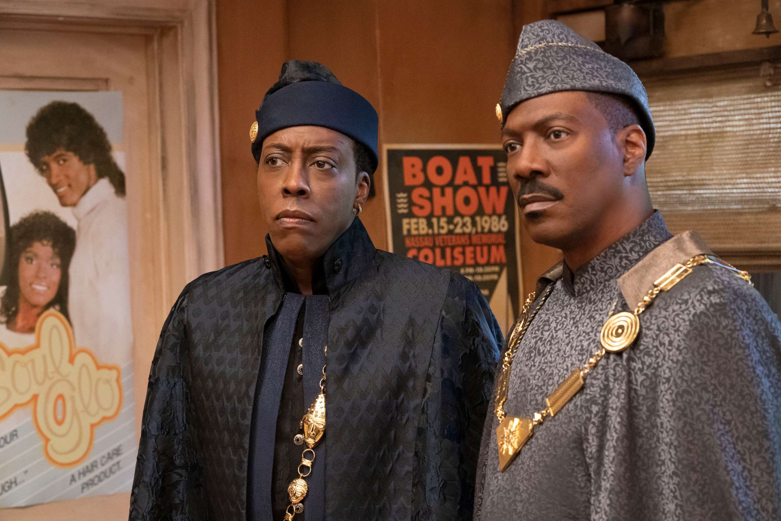 PHOTO: Arsenio Hall, left, and Eddie Murphy appear in a scene from "Coming 2 America."