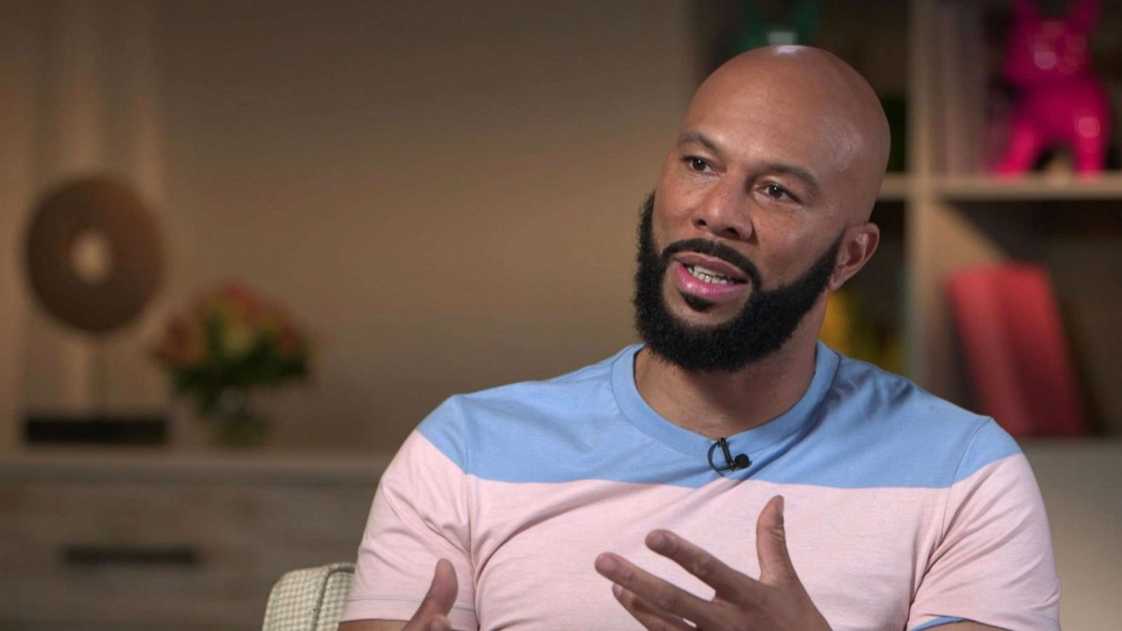 PHOTO: Rapper Common talks with ABC's Robin Roberts on Good Morning America, May 7, 2019.