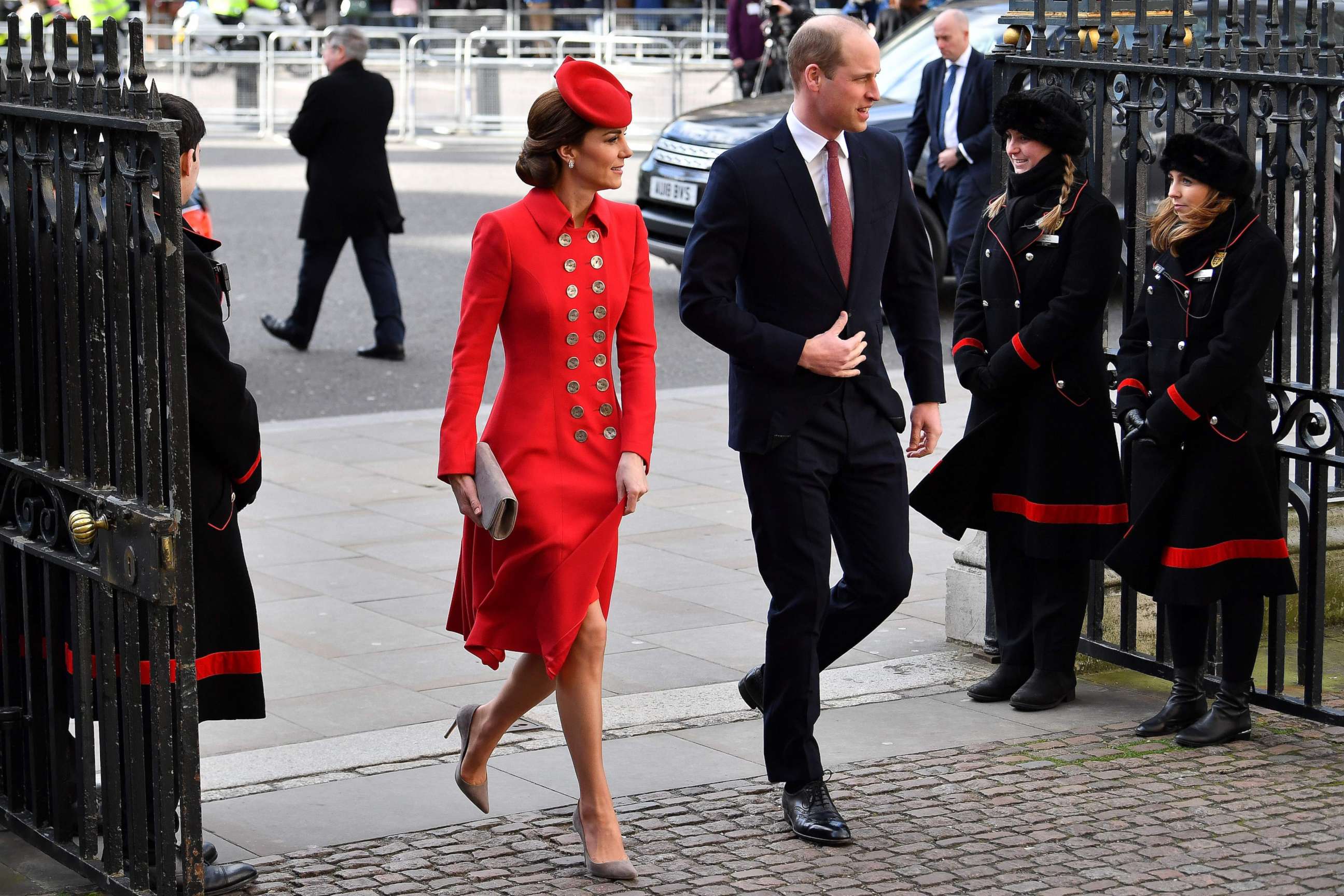 PHOTO: Britain's Prince William and Catherine, Duchess of Cambridge, arrive to attend a Commonwealth Day Service at Westminster Abbey in central London, March 11, 2019.