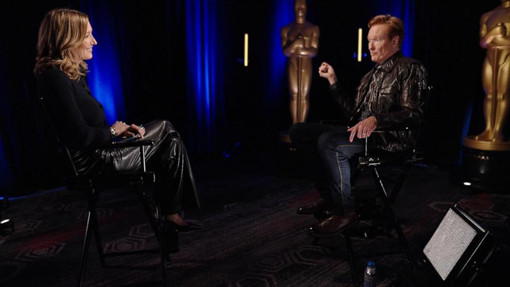 PHOTO: Conan O'Brien shares details of his role hosting the 2025 Oscars in an interview that aired Feb. 26, 2025, on "Good Morning America."