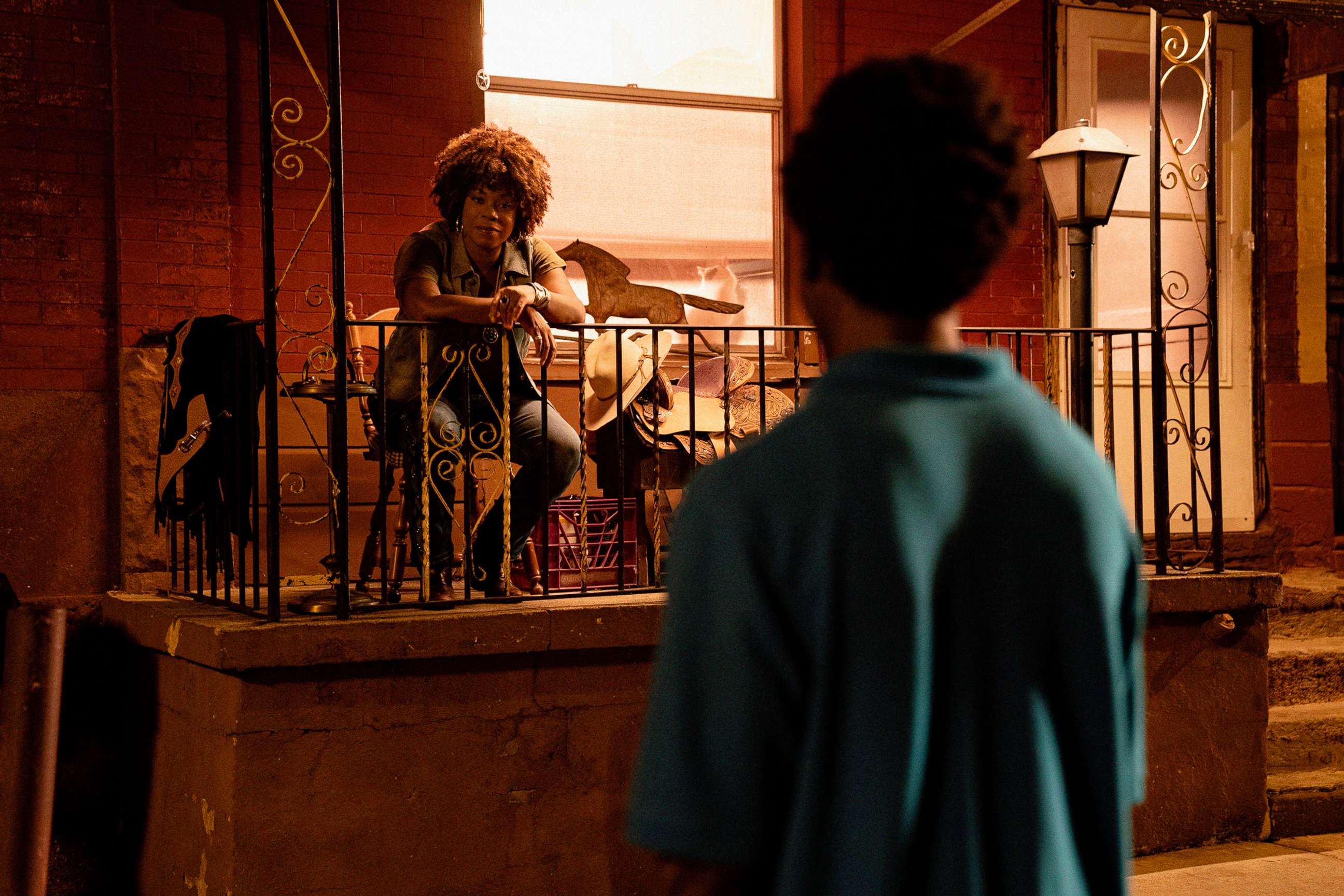 PHOTO: Lorraine Toussaint, left, and Caleb McLaughlin in a scene from  "Concrete Cowboys."