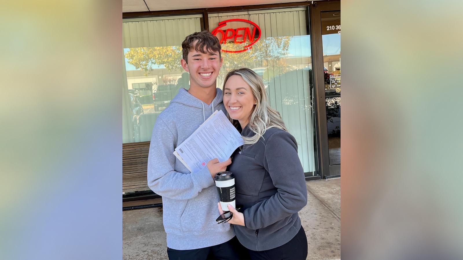 PHOTO: Connor Barba, 18, is pictured with his mom Megan Barnett.