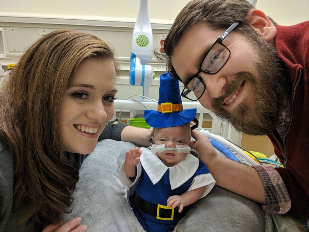 PHOTO: Connor's parents Jamie and John Florio Danbury, Connecticut, were told that he may not survive when first born via emergency caesarean section, July 13, 2018.