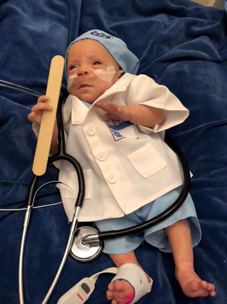 PHOTO: From the NICU, Connor Florio, now 8 months, was admitted to Blythedale Hospital in New York, where he gained weight.