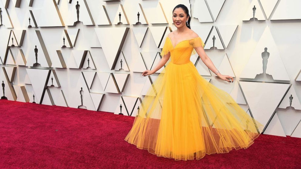 PHOTO: Constance Wu arrives at the Oscars, Feb. 24, 2019, at the Dolby Theatre in Los Angeles. 