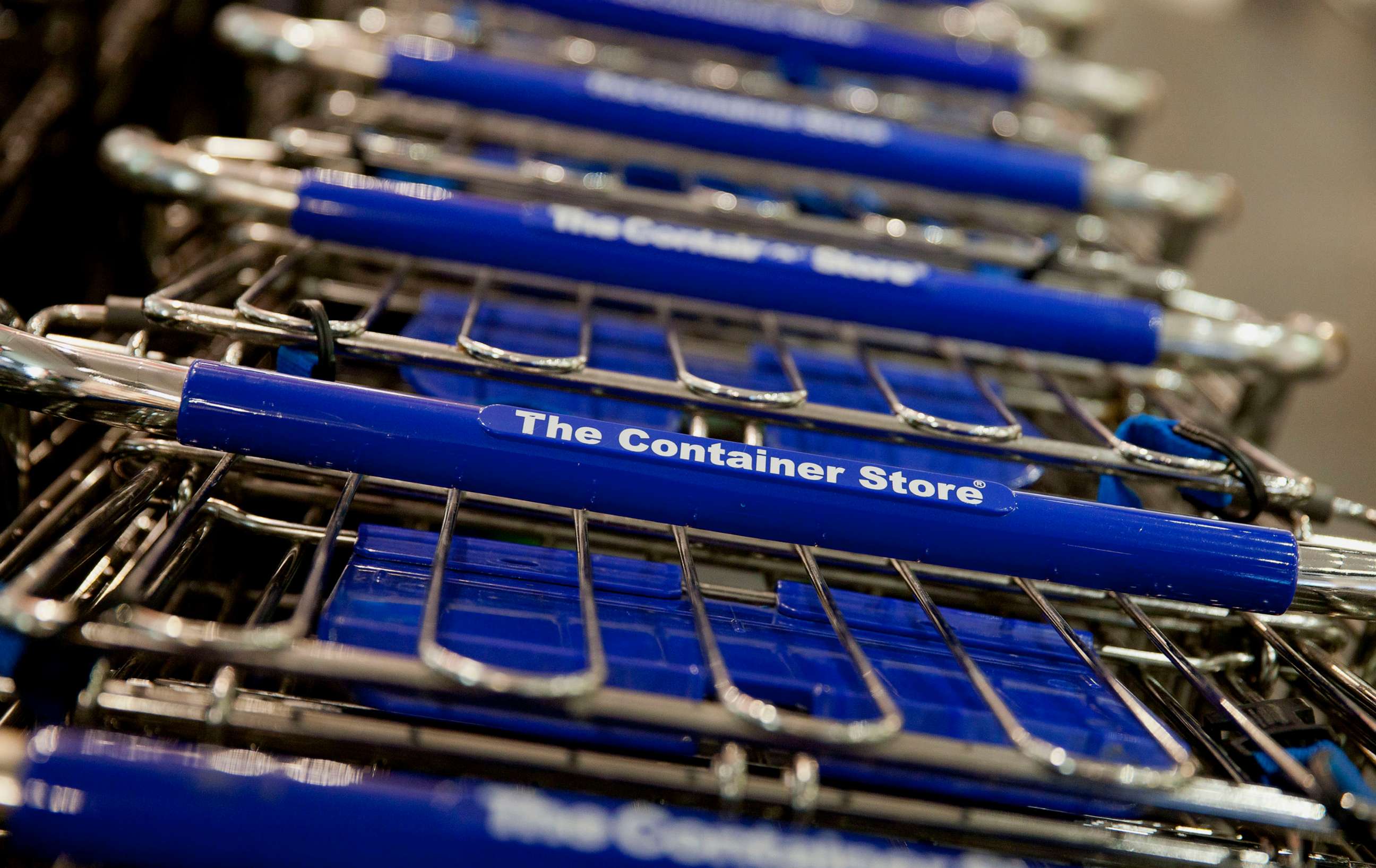 PHOTO: Container Store shopping carts are seen in New York on Nov. 4, 2013.