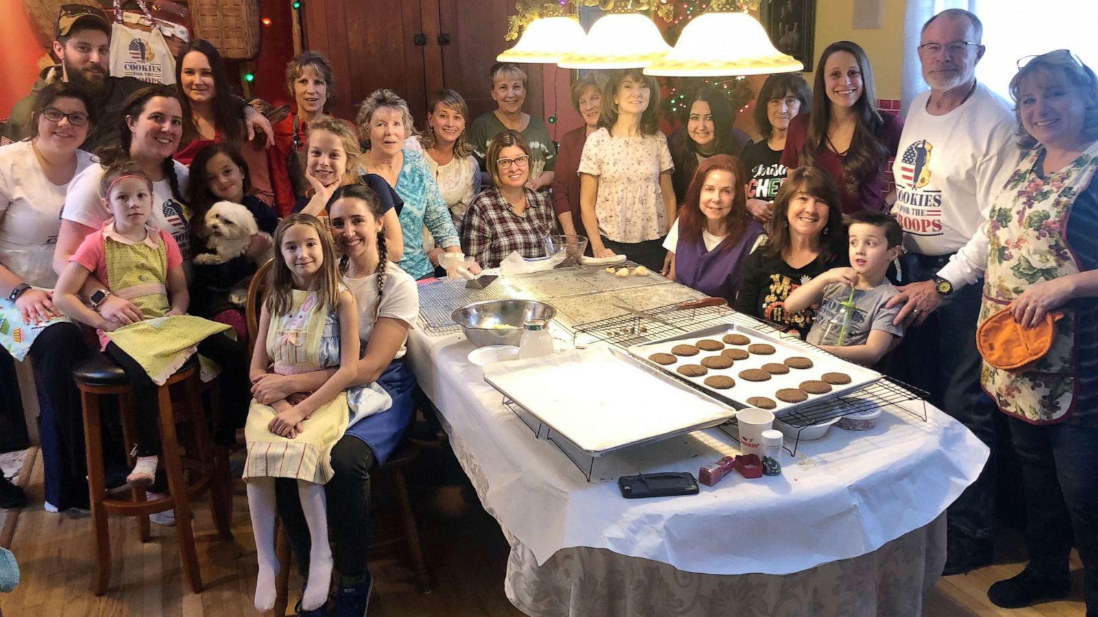 PHOTO: For the last 12 years, a group of friends and family in New Jersey has baked cookies for troops overseas every Saturday after Thanksgiving.