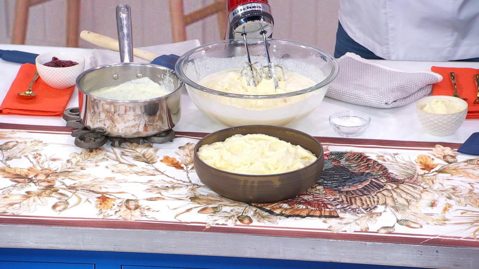 PHOTO: Garlic mashed potatoes made with creme fraiche.