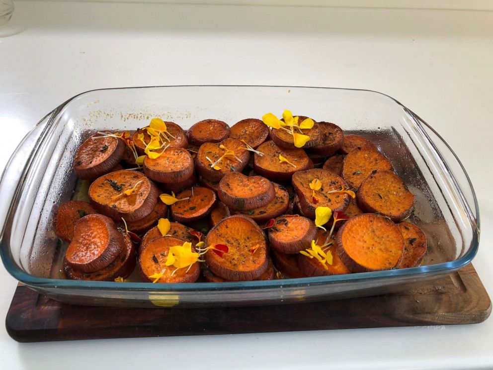 PHOTO: A dish of caramelized sweet potatoes is pictured as a Thanksgiving dinner option.