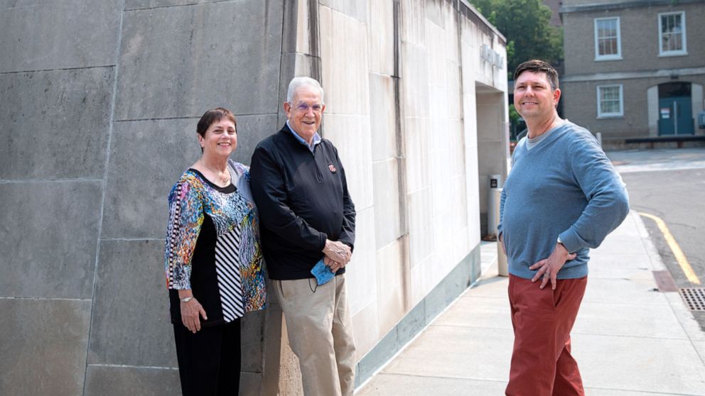 PHOTO: Cornell University associate professor Adam Seth Litwin, right, with fellow Cornell professor Ron Ehrenberg, center, and Ehrenberg's wife, Randy.