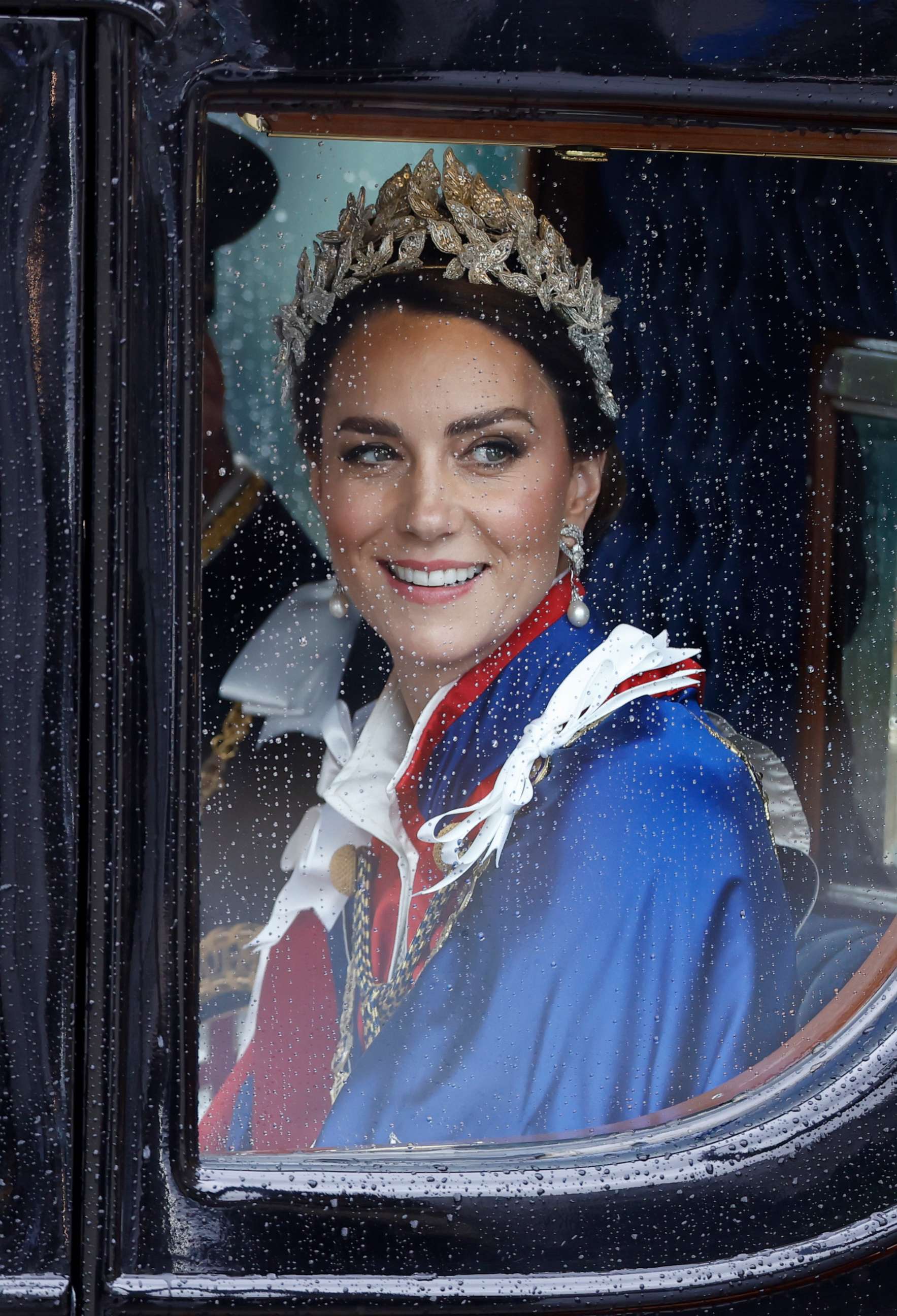 PHOTO: Catherine, Princess of Wales departs the Coronation of King Charles III and Queen Camilla, May 6, 2023 in London.