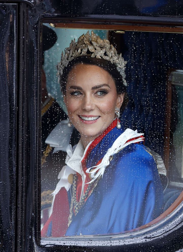 PHOTO: Catherine, Princess of Wales departs the Coronation of King Charles III and Queen Camilla, May 6, 2023 in London.