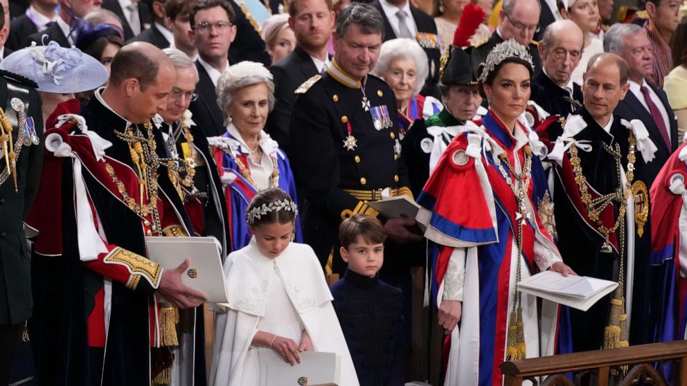 PHOTO: The Royals are seen in London during The Coronation of Charles III and his wife, Camilla, as King and Queen of the United Kingdom on May 6, 2023.