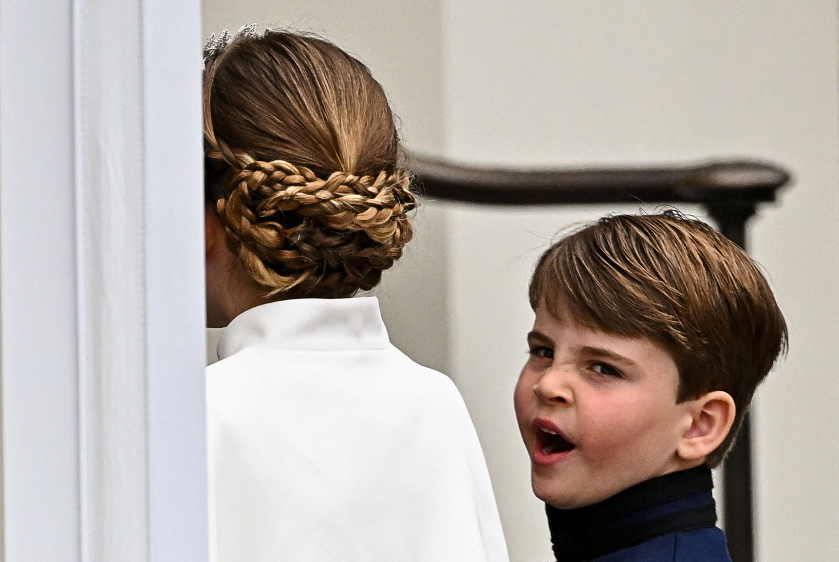 PHOTO: Britain's Prince Louis yawns as he arrives at Westminster Abbey for King Charles' coronation ceremony, in London, May 6, 2023.