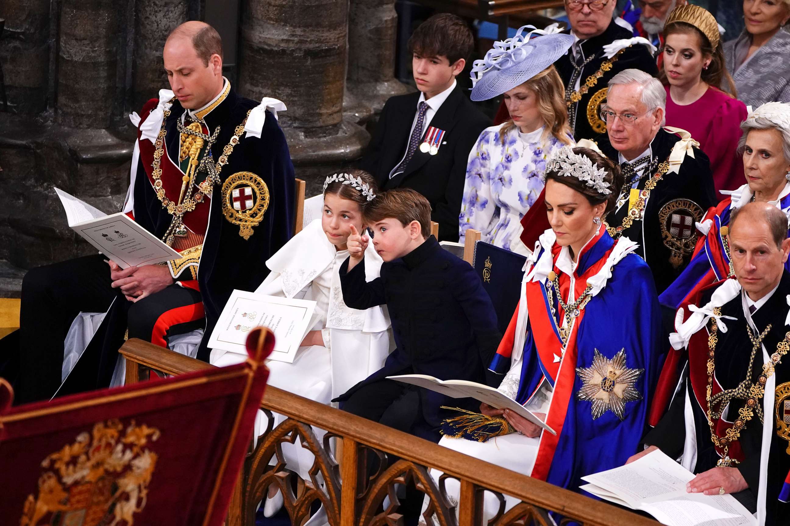 PHOTO: The Royals attend the Coronation of King Charles III and Queen Camilla at Westminster Abbey on May 6, 2023 in London.