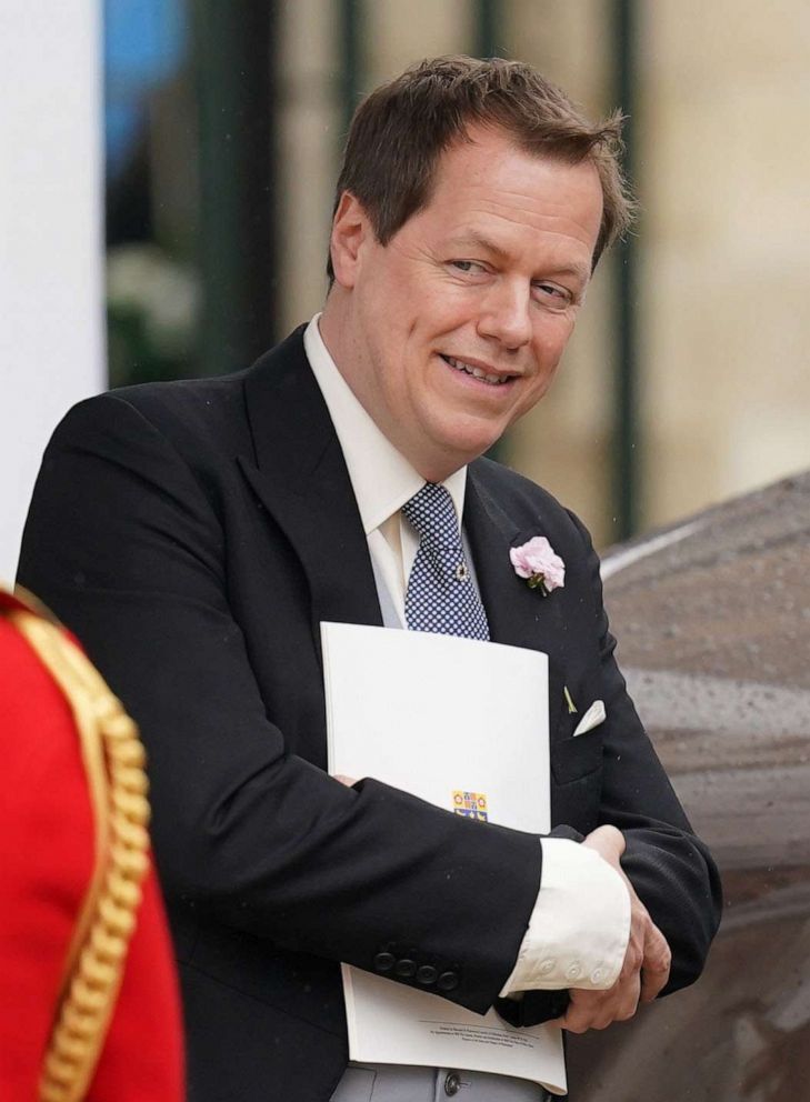 PHOTO: Tom Parker Bowles leaving Westminster Abbey in central London following the coronation of King Charles III and Queen Camilla May 6, 2023.