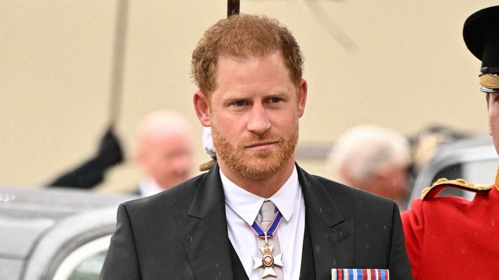 PHOTO: Britain's Prince Harry, Duke of Sussex arrives at Westminster Abbey in central London on May 6, 2023, ahead of the coronations of Britain's King Charles III and Britain's Camilla, Queen Consort.