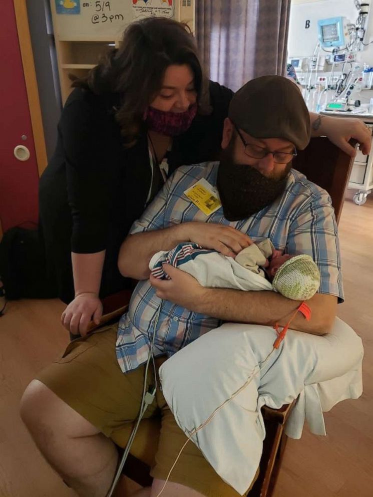 PHOTO: Nicole and Andrew Osterhout of Albany, New York, have adopted of Finnick "Finn" Gabriel Osterhout, who was born on April 22 in Ohio. The couple's IVF journey was put on pause due to coronavirus.