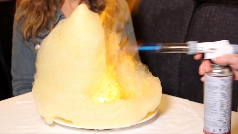PHOTO: The cotton candy baked Alaska at Philippe Chow is doused with alcohol and torched table-side.