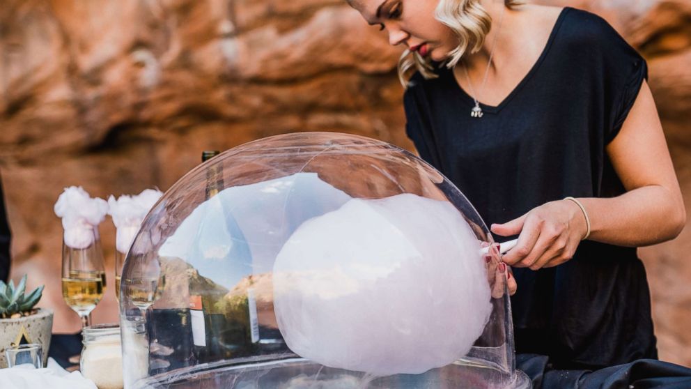 PHOTO: Ali Roumpos of Fox + Sloane Photography captured cotton candy in this styled wedding shoot.