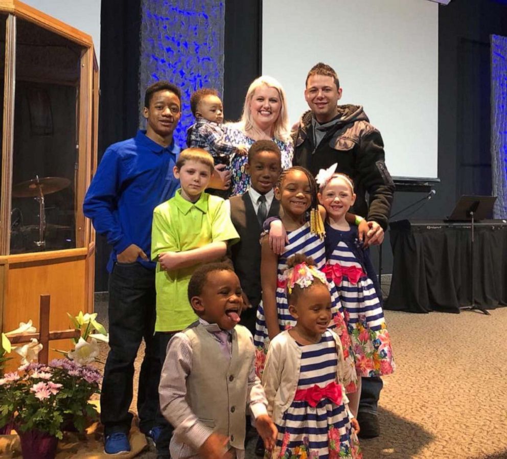 PHOTO: Gabrielle Fessenden and Shannon Fessenden adopted Jordan, 15, Jay, 10, Myah, 9, Jericho, 5, Briella 4 and Mason, 2. The brothers and sisters join the Fessendens' biological children, Scott, 11 and Giana, 8.