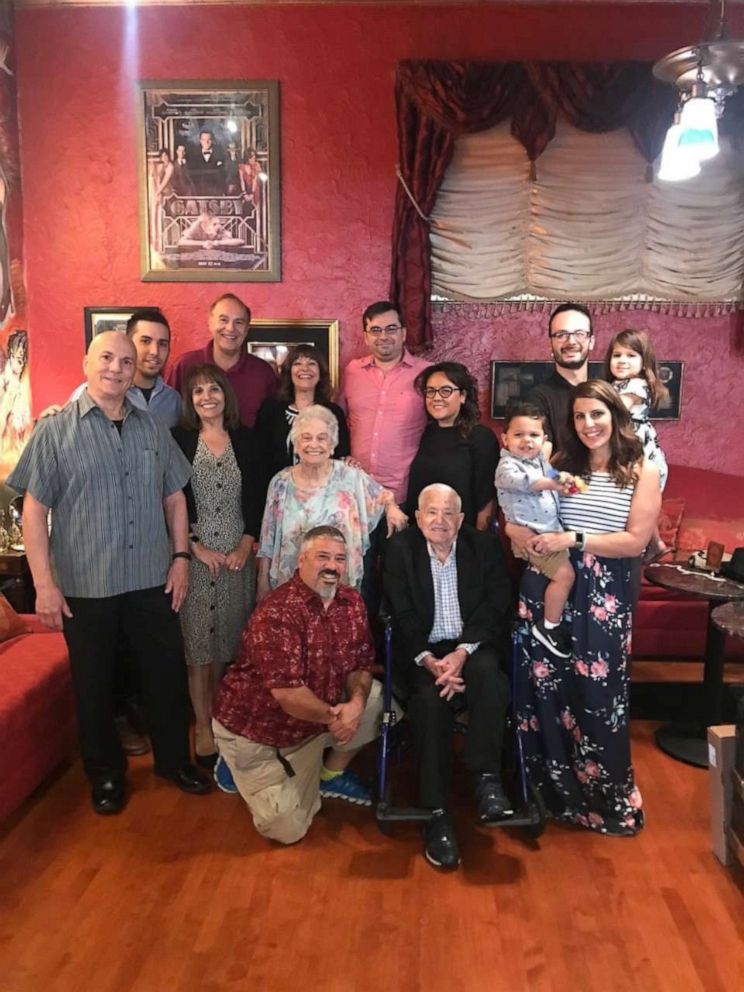 PHOTO: Carmen and Mary Siciliano of Chicago, Illinois, have three children--Gail Grazian, Joyce Andringa and a son, Frankie Siciliano, who died eight years ago at the age of 67. The couple also have four grandchildren and four great grandchildren.
