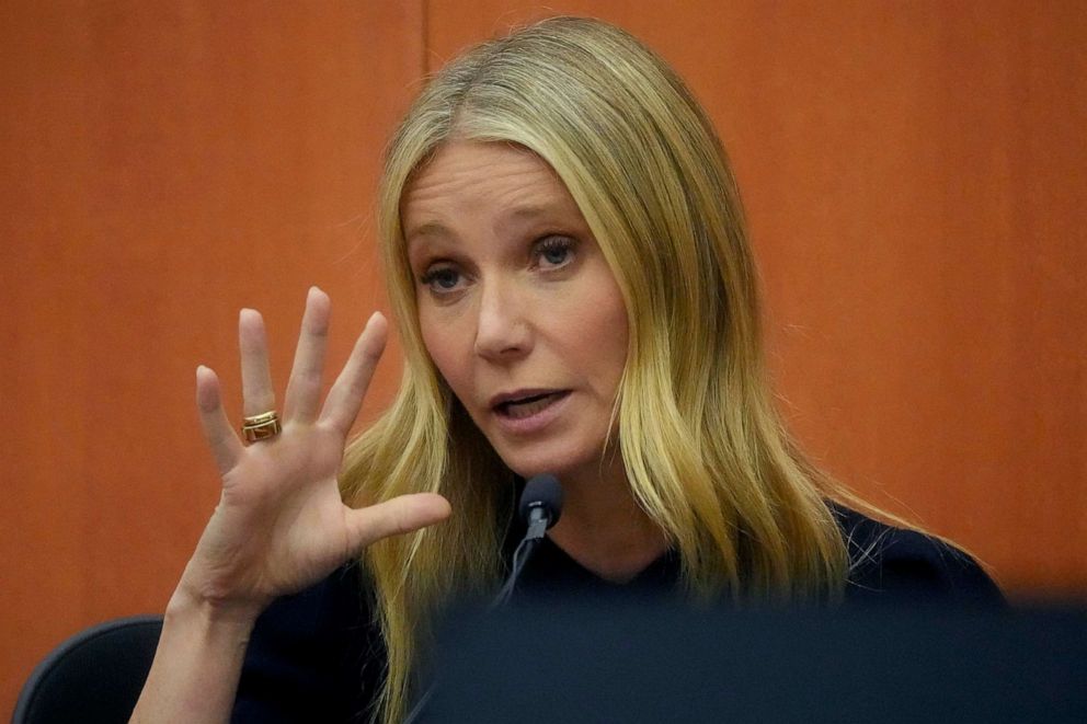 PHOTO: FILE - Gwyneth Paltrow testifies during her trial, March 24, 2023, in Park City, Utah.