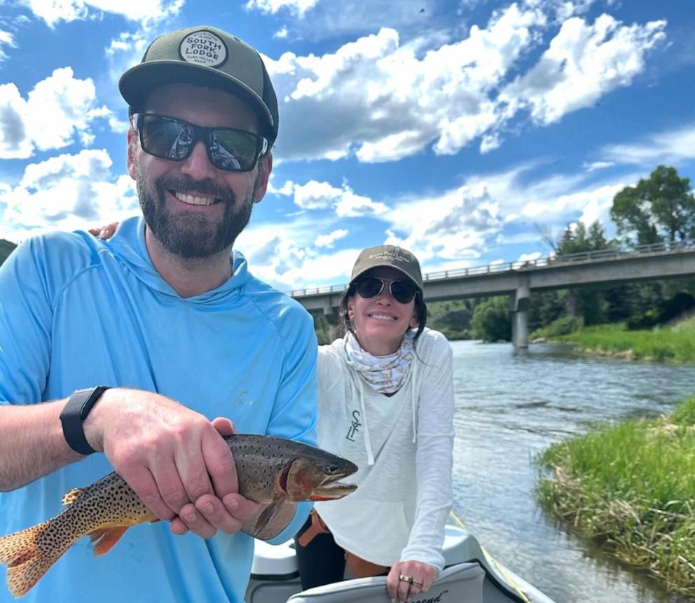 PHOTO: Courteney Cox shared a photo of the couple fishing.