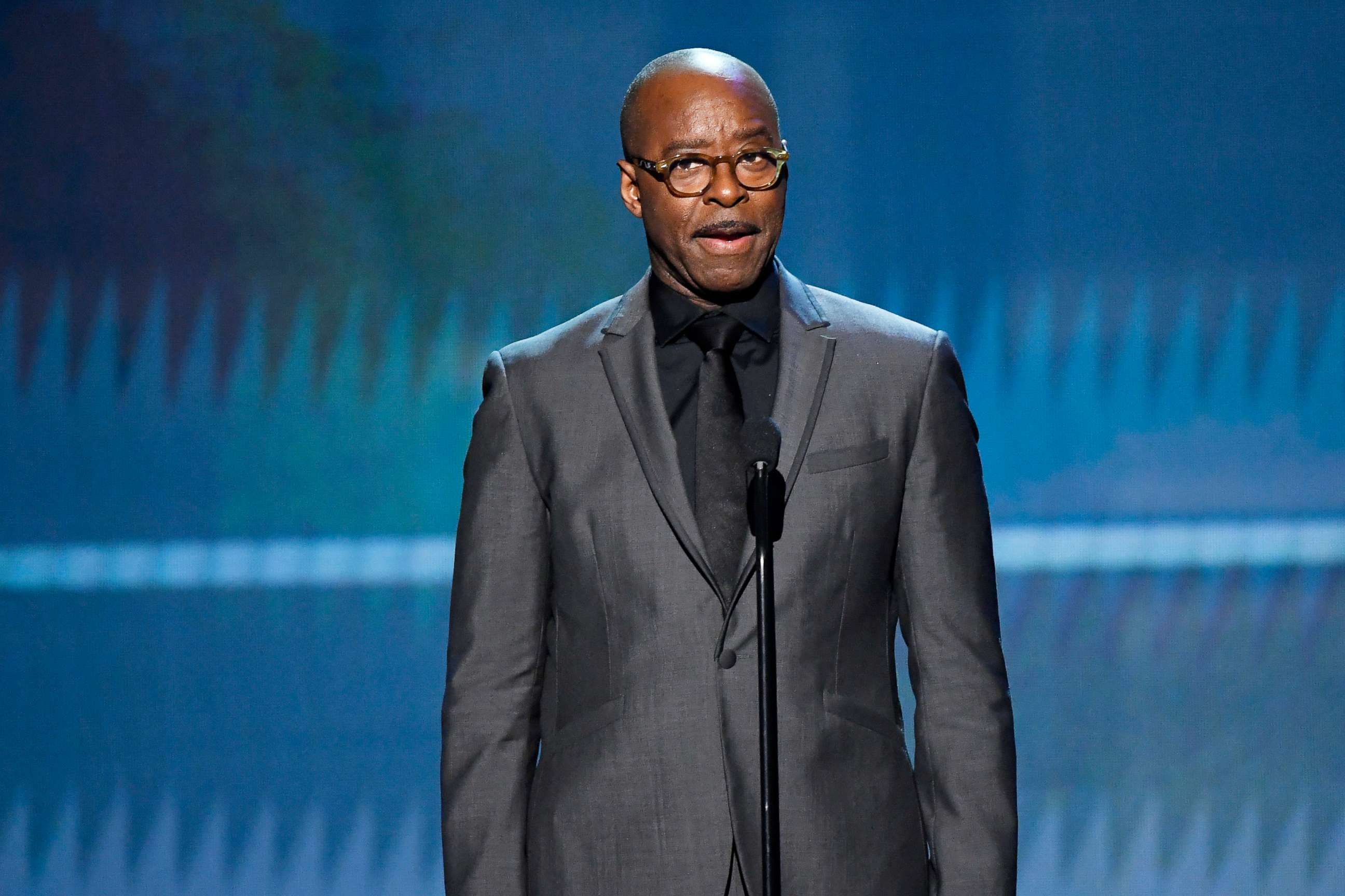 PHOTO: Courtney B. Vance speaks onstage at the 26th annual Screen Actors' Guild awards at the Shrine Auditorium, Jan. 19, 2020, in Los Angeles.