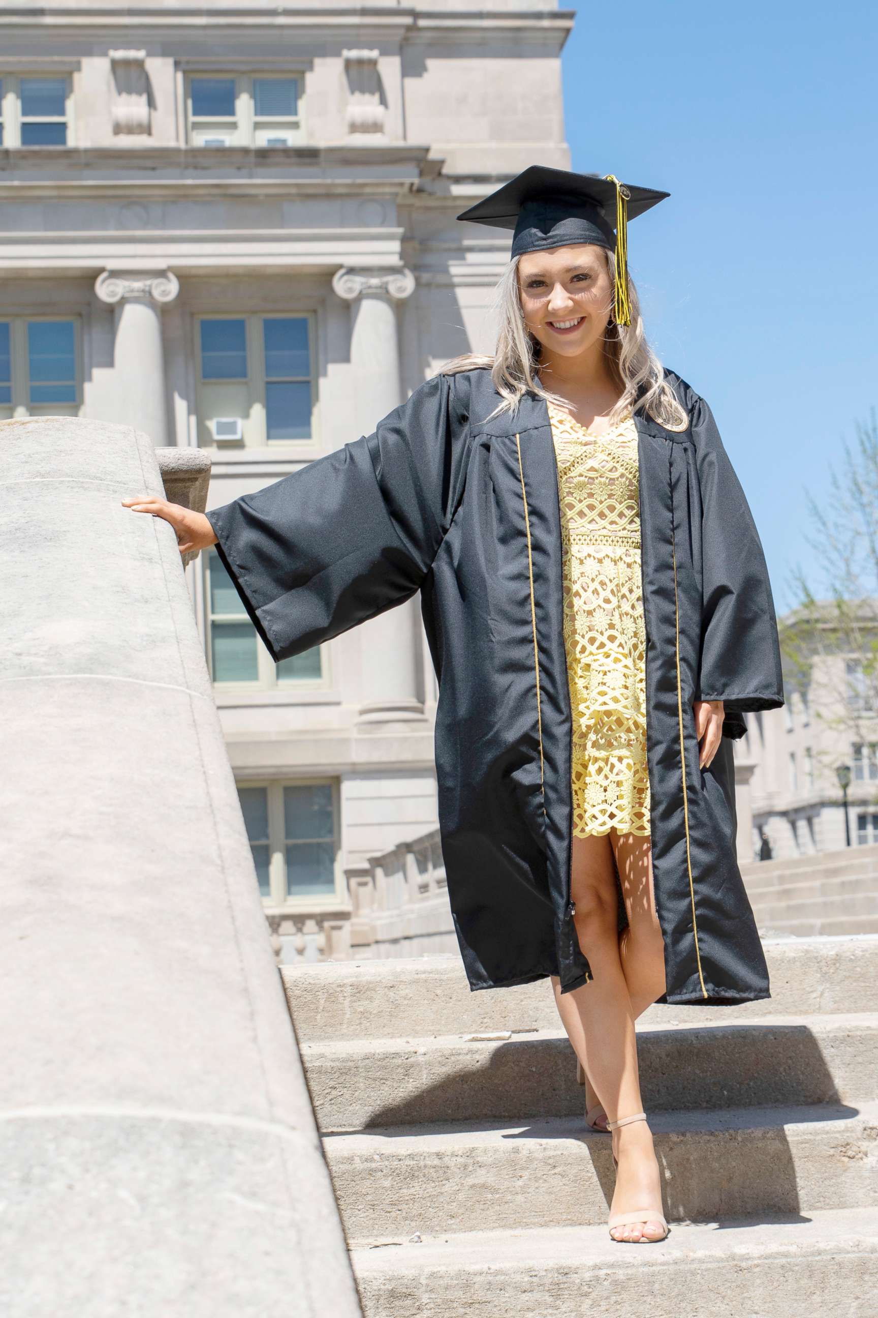 PHOTO: Alexis Gore poses in her Iowa University cap and gown in an undated photo.
