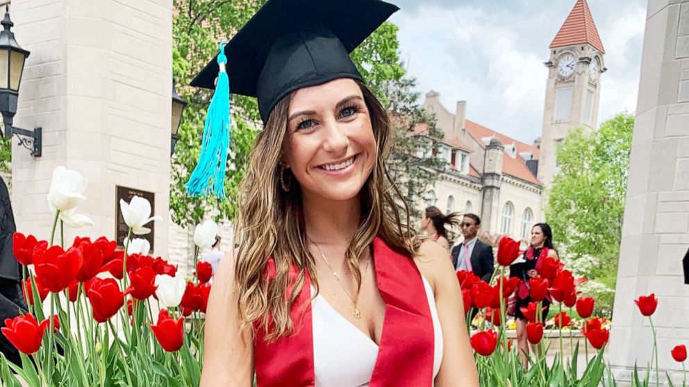 PHOTO: Bridgette Banser poses in her Indiana University graduation cap in an undated photo.