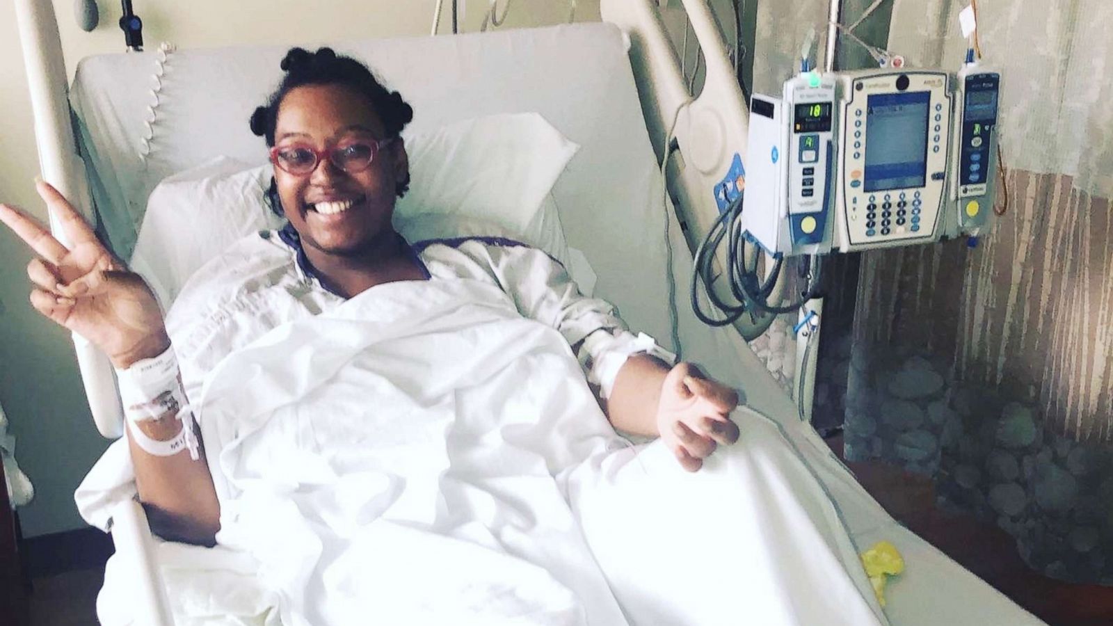 PHOTO: Heather-Elizabeth Brown was hospitalized with COVID-19 in Detroit, April 2020.