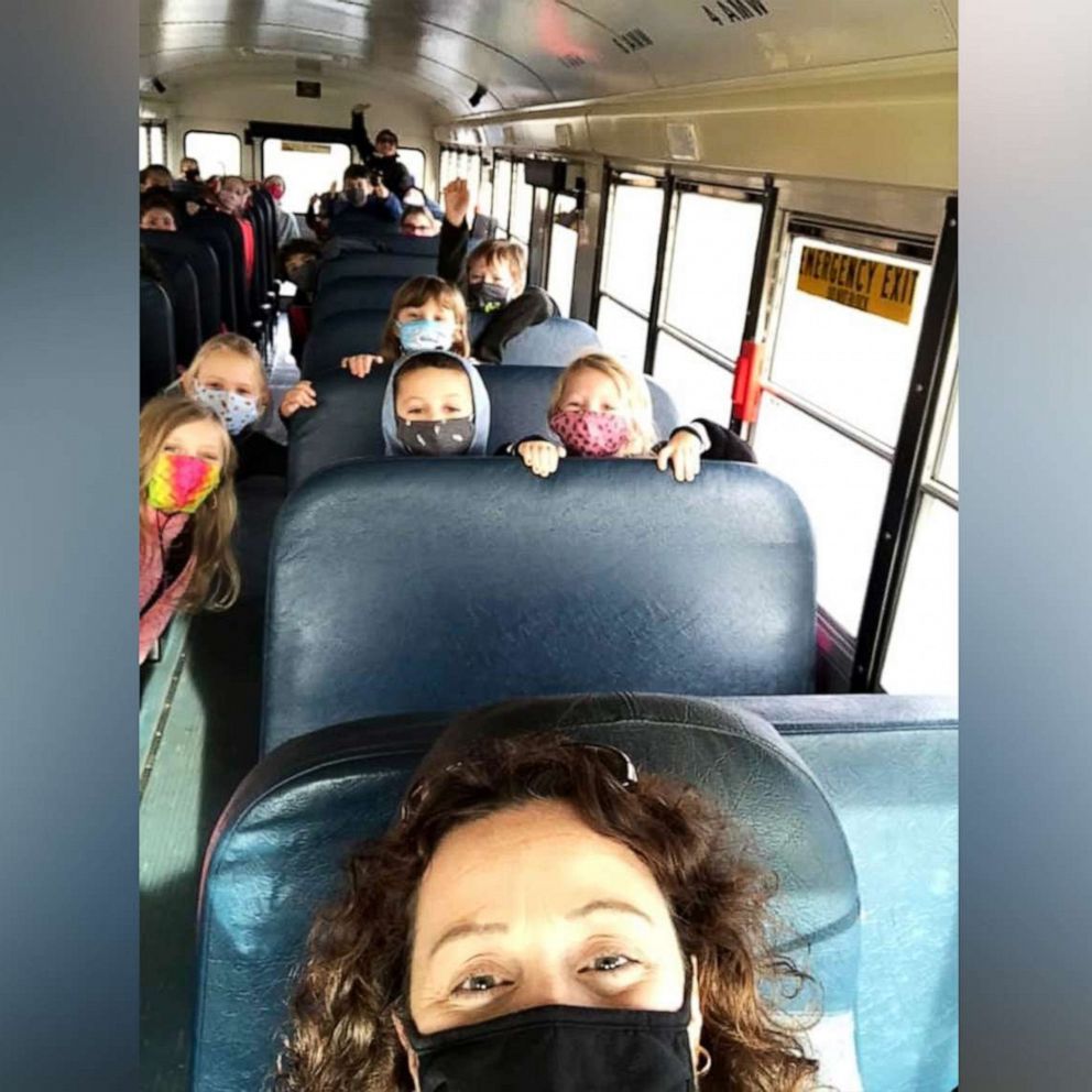 VIDEO: School principal drives school buses to be sure her students get home safely