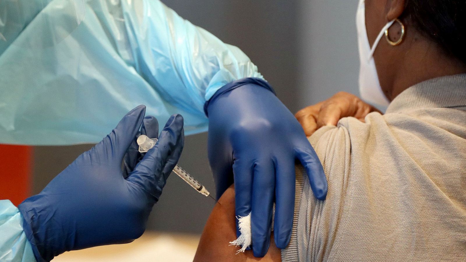 PHOTO: A woman receives the COVID-19 vaccine, April 19, 2022, in Florida.