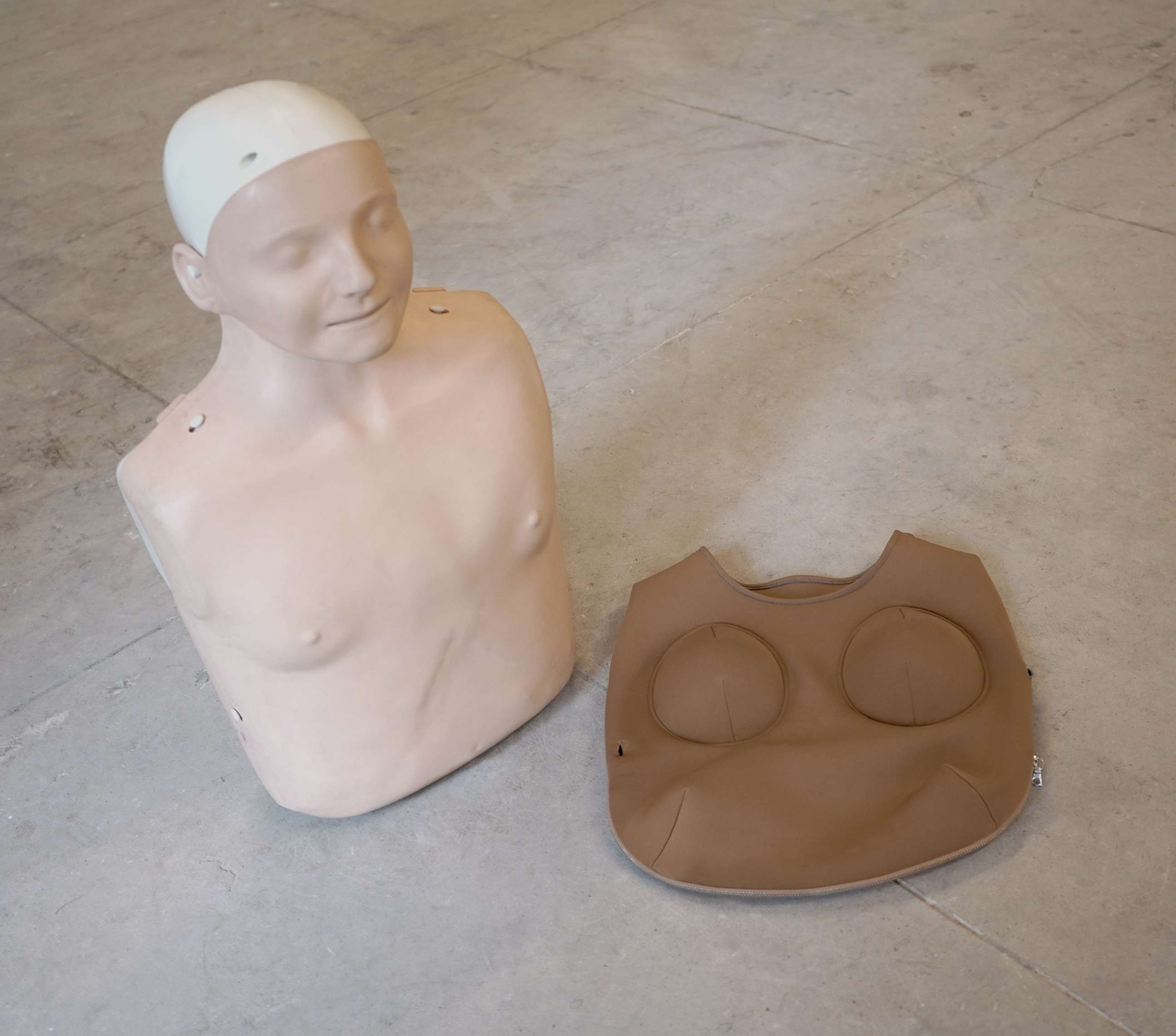 PHOTO: The Womanikin is an attachment for flat-chested CPR dummies.