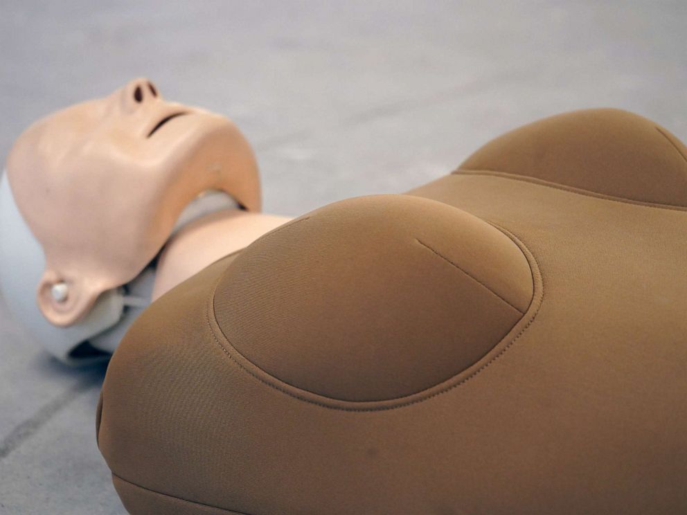 PHOTO: The Womanikin is an accessory for flat chest CPR manikins.