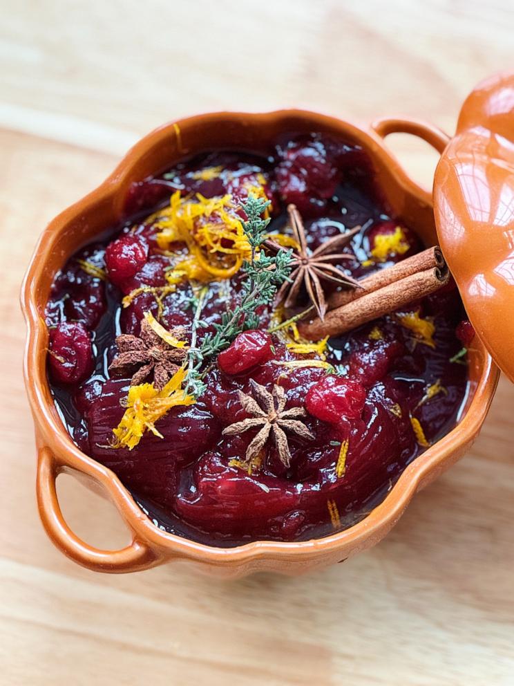 PHOTO: Jazzed up cranberry sauce with spices and fresh orange.