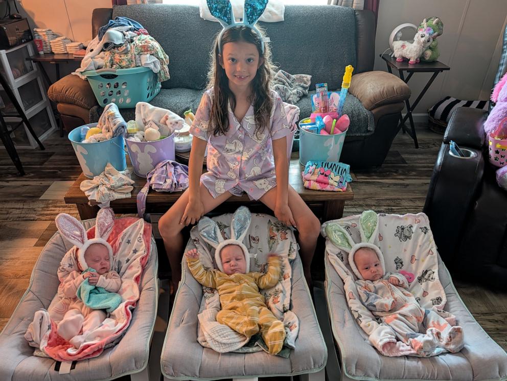 PHOTO: Jack, Cherish and Rivers Crawford with their older sister Hadlee.