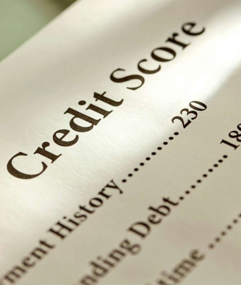 PHOTO: In this undated stock photo shows a credit score card.